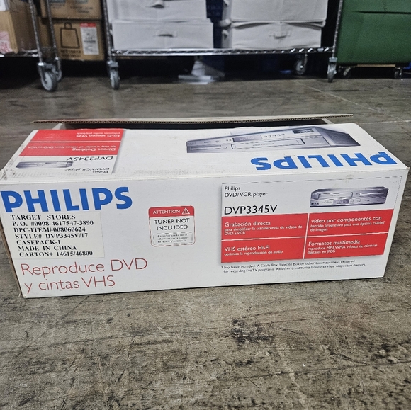 Philips DVP3345V/17 FVD/VCR Recorder( Open Box )